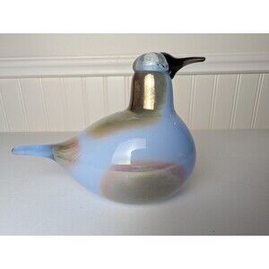 Iitala Oiva Toikka Second Quality Art Glass Bird Sky Curlew Blue Rare